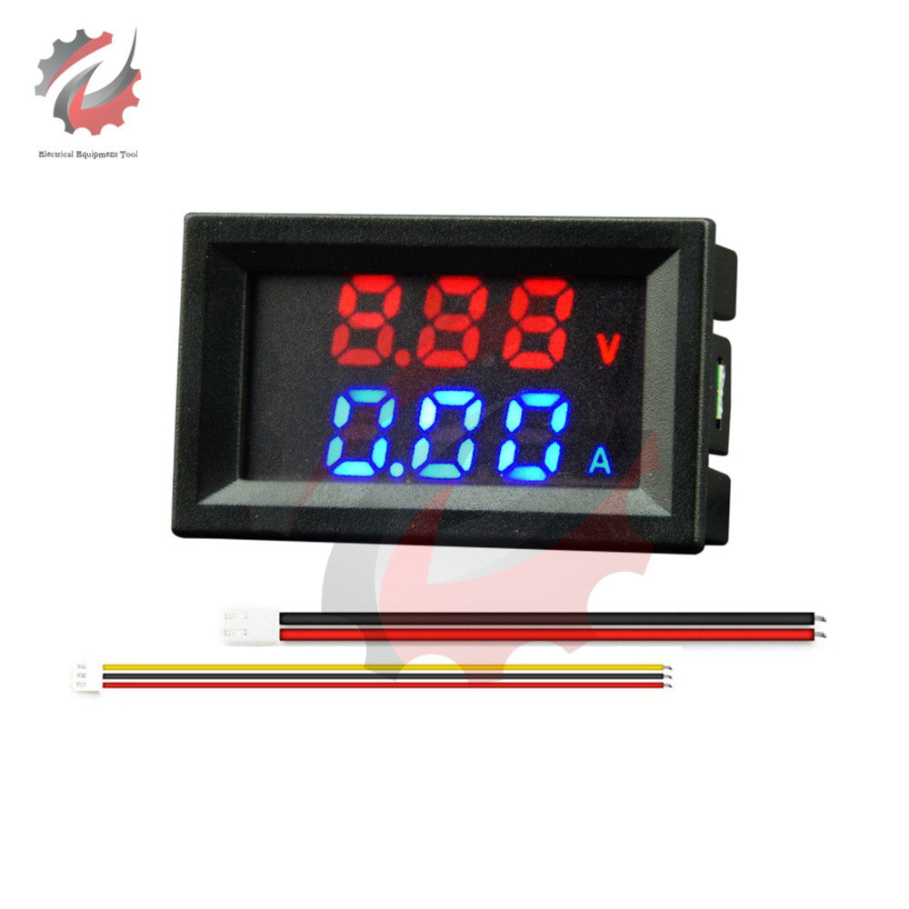 M430 Digital Voltmeter Ammeter Power Meter DC 5-12V 10A 50A 100A Dual LED Display Voltage Current Me