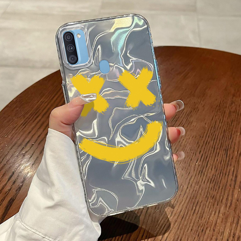 Casing Hp Samsung Galaxy A11 M11 Case Casing Pola m HP Kasing Kasus ponsel transparan mewah Silikon 