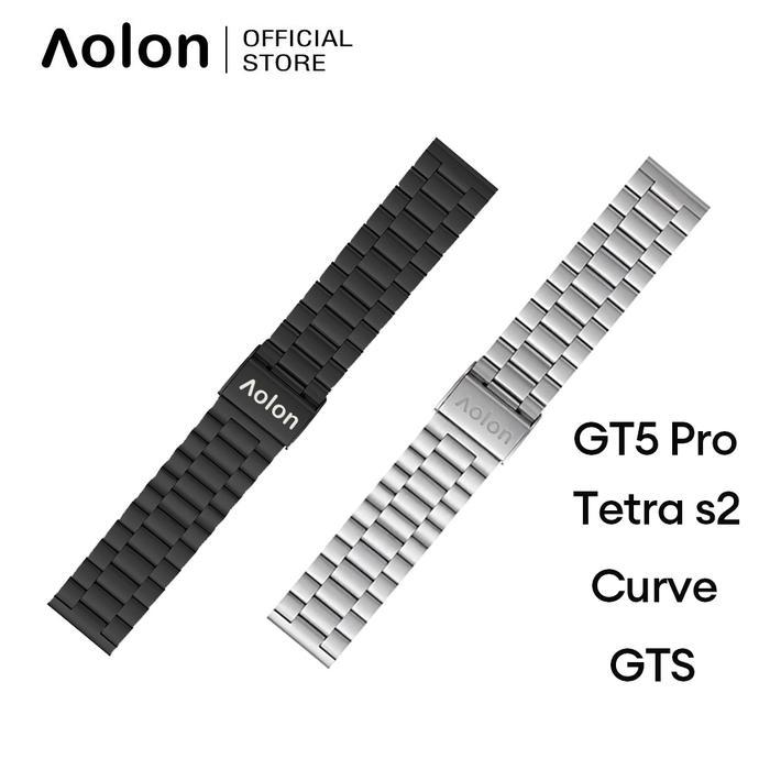 AOLON 22MM ORINAL SMART WATCH STAINLESS STEEL STRAP FOR GT5 PRO/TETRA S2/CURVE/GTS/MARS