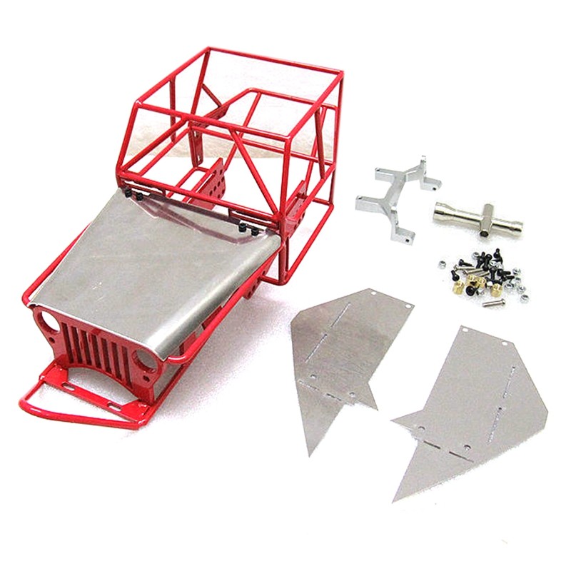 Full Tube Frame Metal Chassis Metal Body Roll Cage For WPL C14 C24 C24-1 1/16 RC Car Upgrade Parts