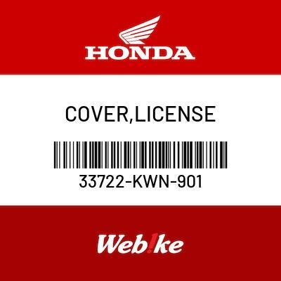 Cover, License 33722-Kwn-901 Pcx150 Oem / Suku Cadang Asli Honda