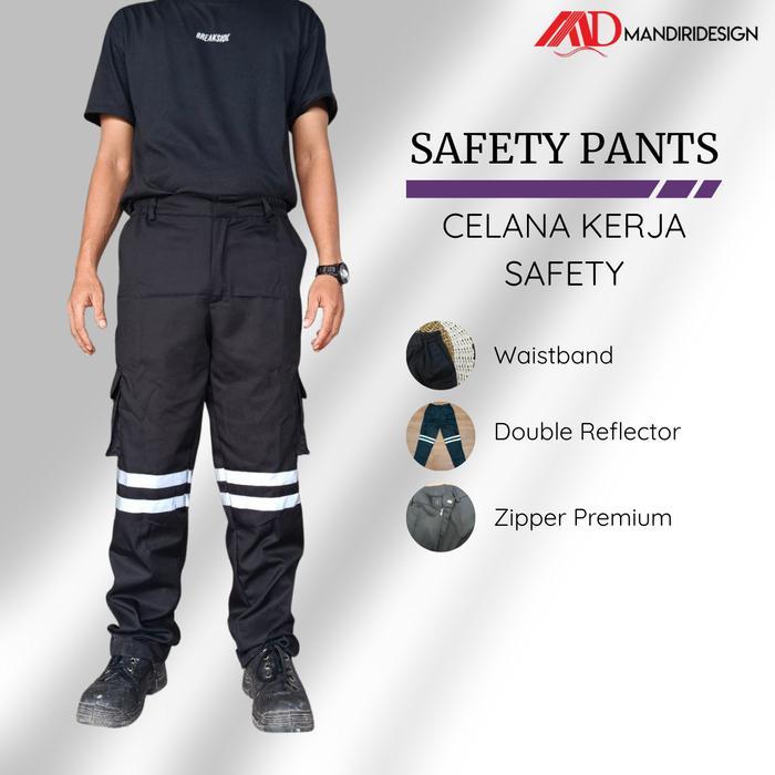 ASLI Celana Kerja Safety Panjang Pria Wanita Weaack Seragam Kerja Proyek Celana Kerja Pria Weaack