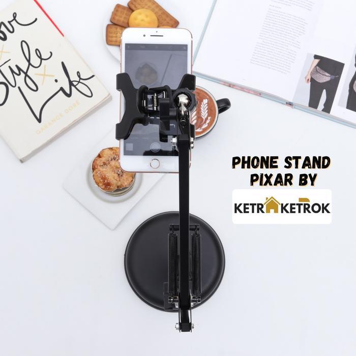 New Stand holder dudukan HP Phone Stand meja lazypod fleksibel berat dan stabil model Pixar Phone