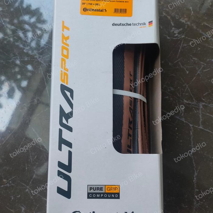 BAN LUAR SEPEDA ROADBIKE 700 X 28C CONTINENTAL ULTRA SPORT III TANWALL