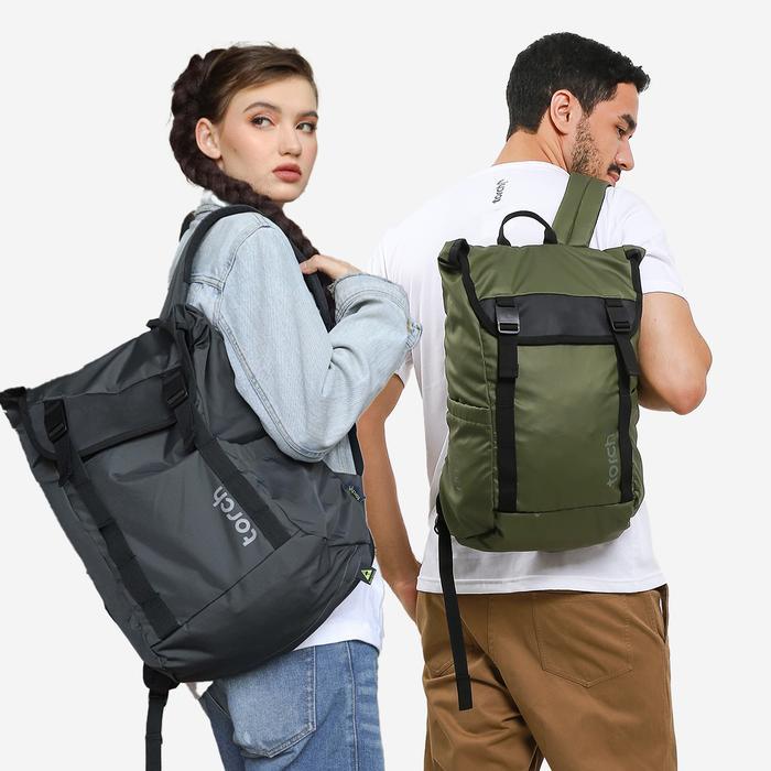 tp8f- Torch Tas Ransel Punggung Pria Wanita - Backpack Rain Cover Ider