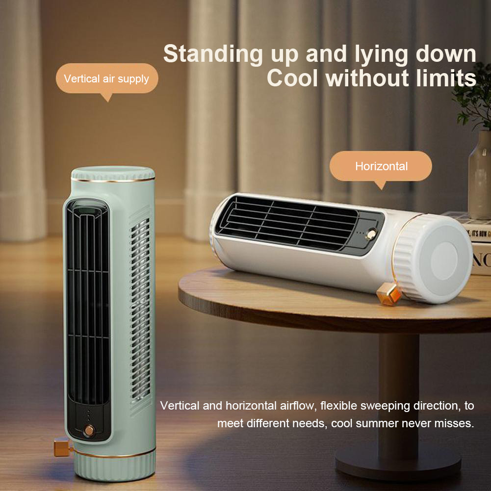 Portable Air Conditioner Fan Quiet Desktop Tower Fan Rechargeable Desk Fan Air Cooler Circulating