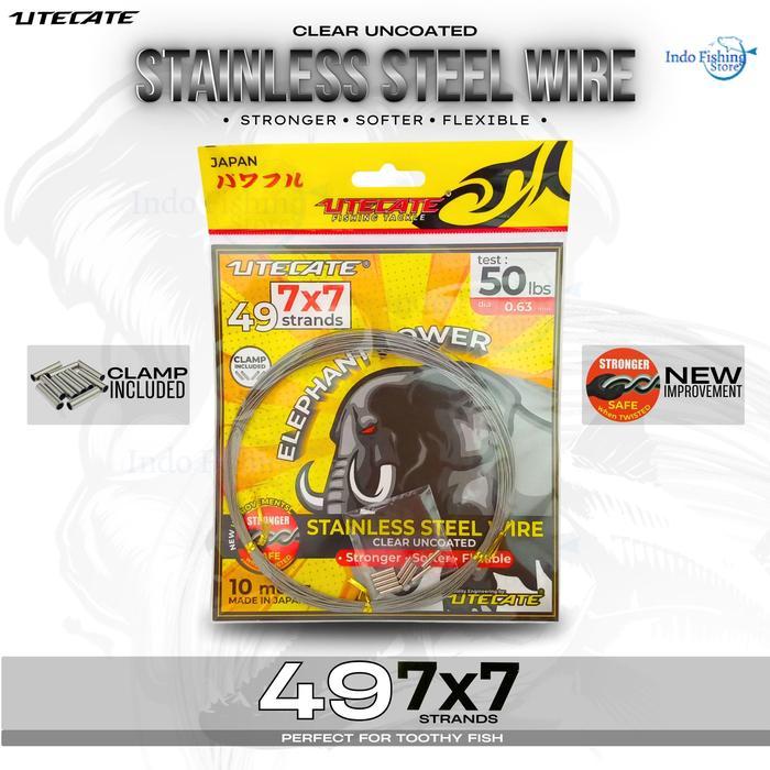 SALE IFS Utecate Stell Wire (Seling 7x7) Super Lentur Seperti Senar Neklin Clear Uncoated Stainless