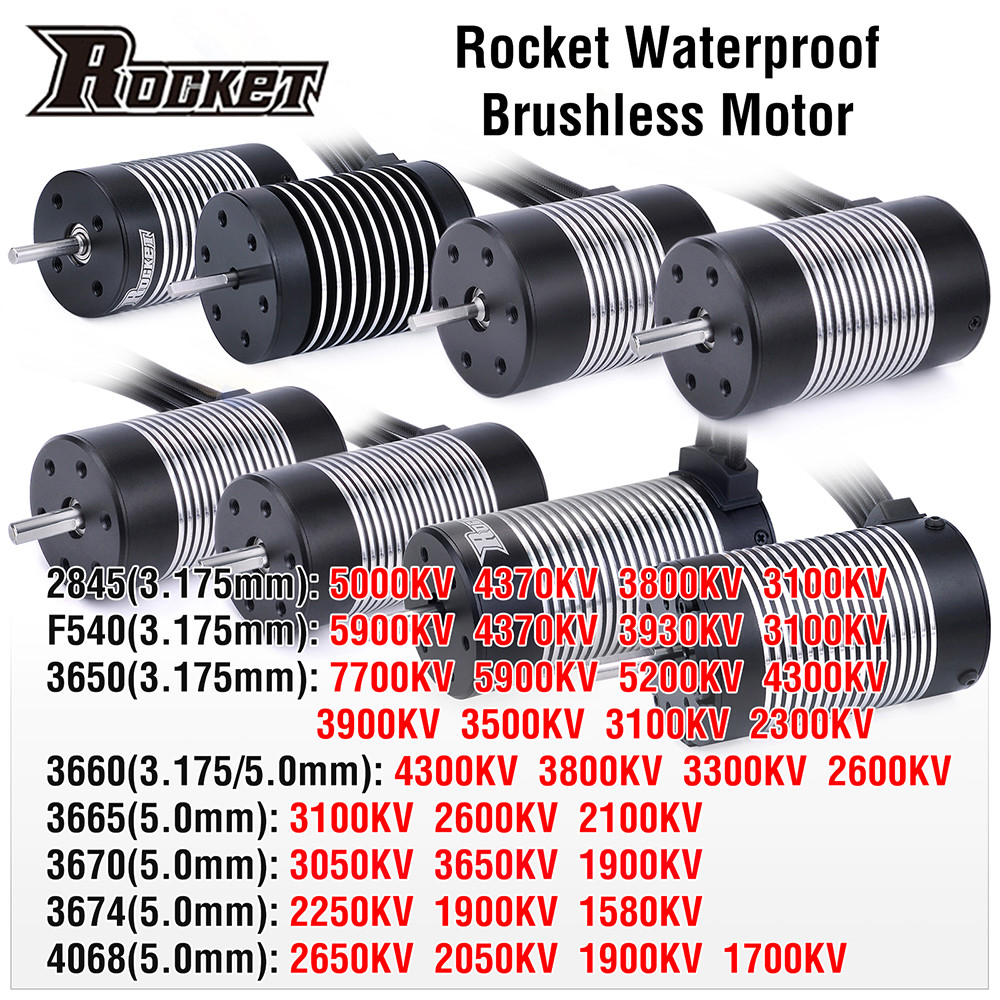 Rocket 2845 F540 3650 3660 3665 3670 3674 4068 Waterproof Brushless Sensorless Motor For Traxxas