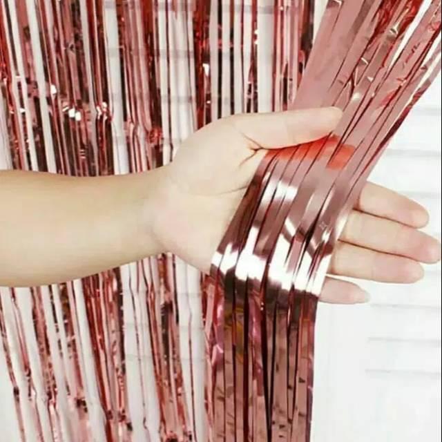 6vfh- Balonasia Balon Foil Set Bridal Shower Tirai Cincin Gold Putih