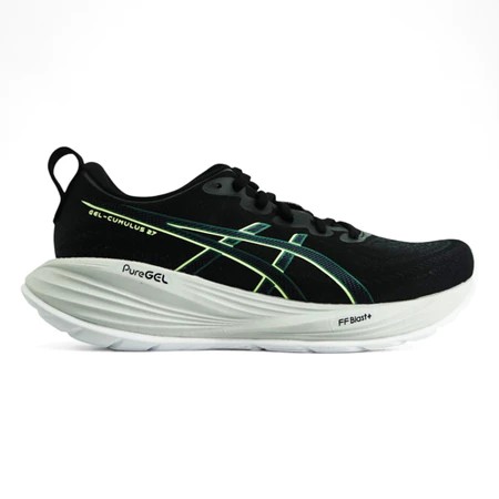 ASICS Gel Cumulus 27 Men Standart Black Lucid Yellow - Sepatu Lari Running Original