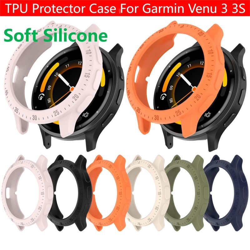 Tpu Protective Case Cover For Garmin Venu 3 3S Smart Watch Band Soft Silicone Bumper Venu3 Venu3S