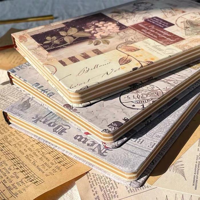 Notebook Aesthetic Retro Buku Diary Aesthetic Hardcover Buku Tulis Sekolah Buku Catatan Korea