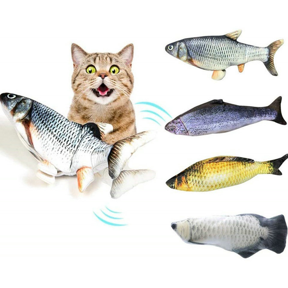 Pet Cat Toy Simulation Electric Fish Built-in Rechargeable Battery Cat Entertainment Interactive Mol