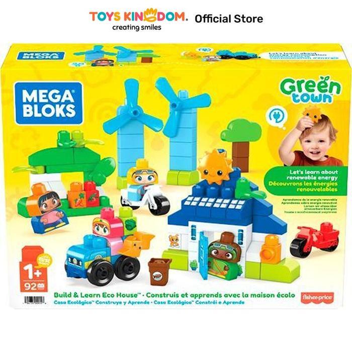 MEGA BLOKS SET GREEN TOWN BUILD LEARN ECO HOUSE HCG36