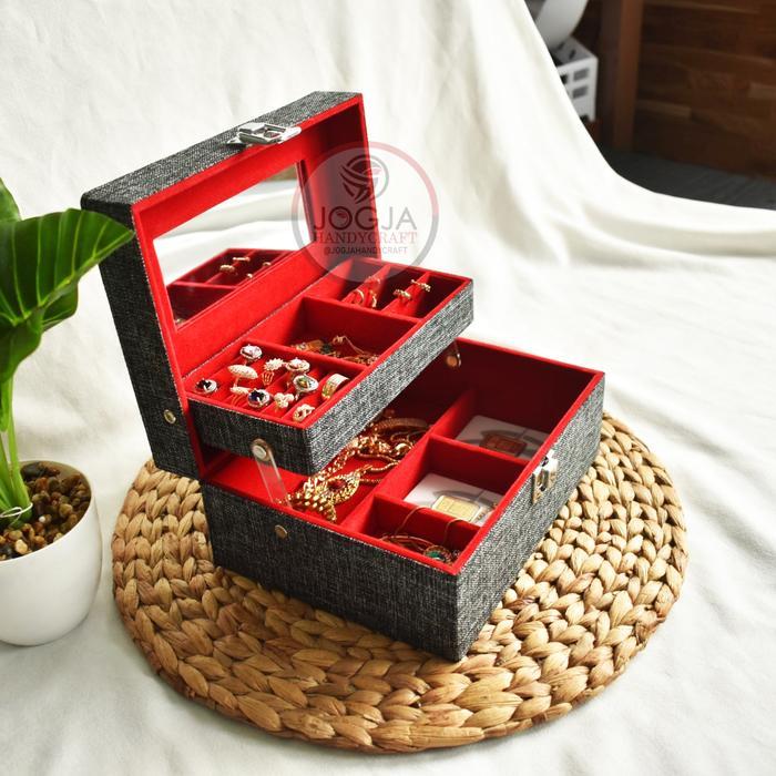 Kotak Perhiasan Emas Antam Susun Lengan Akrilik Box Penyimpanan Aksesoris