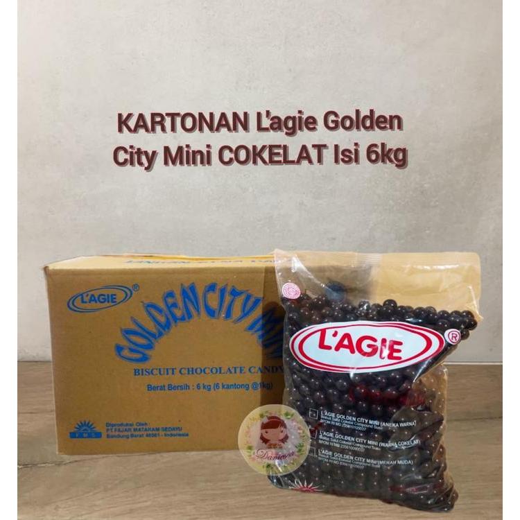 (ORIGINAL) HYA LAGIE GOLDEN CITY MINI ISI BISKUIT 1 KARTON ISI 6 BUNGKUS @1KG ( DS BGR ) TERMURAH
