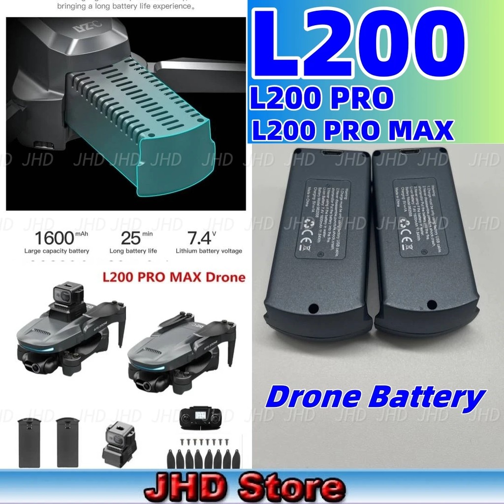 Jhd Lyzrc L200 Pro /L200 Pro Max Drone Battery 25Min Battery Life For Original L200 Pro Max Rc Drone