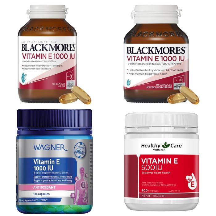 Blackmores Vitamin E 1000IU Healthy Care Vitamin E 500IU Wagner