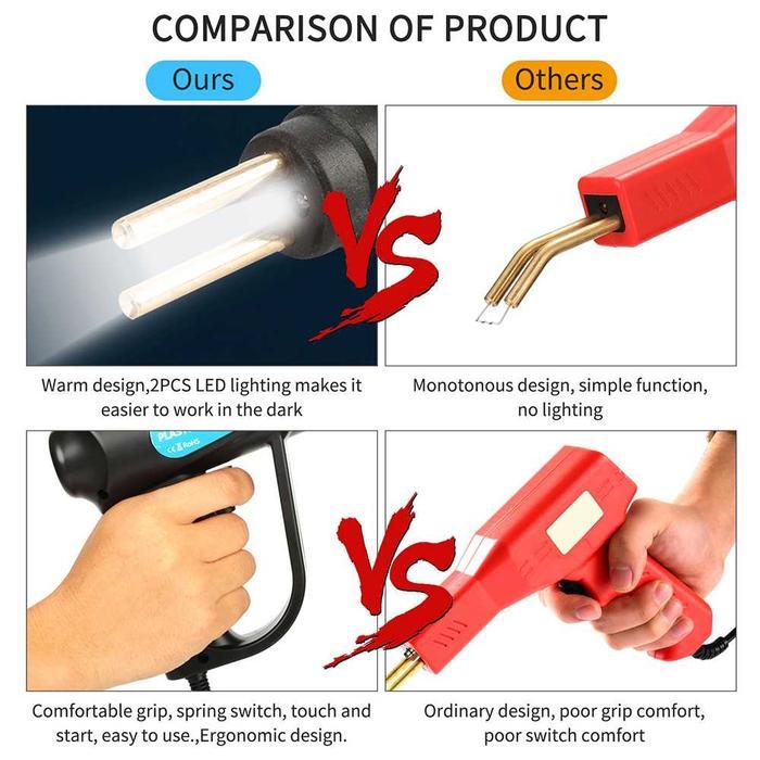 Las Plastik Temperature Plastic Welding Solder Plastik Las Bemper Mobil Alat Solder Plastik 70 Watt