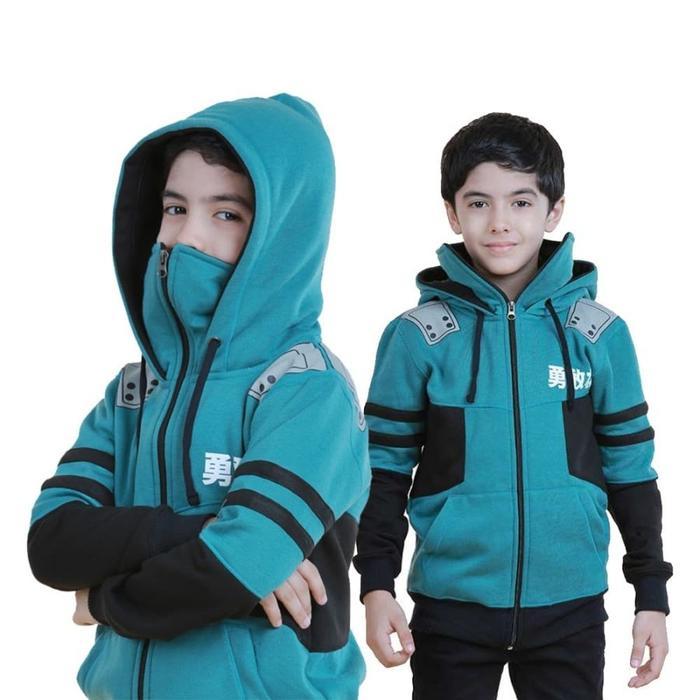 Zagib Kids [ Hoodie Green Ninja ] Jaket Sweater Anak Laki Laki Usia-Umur 4 6 8 10 12 Tahun Original