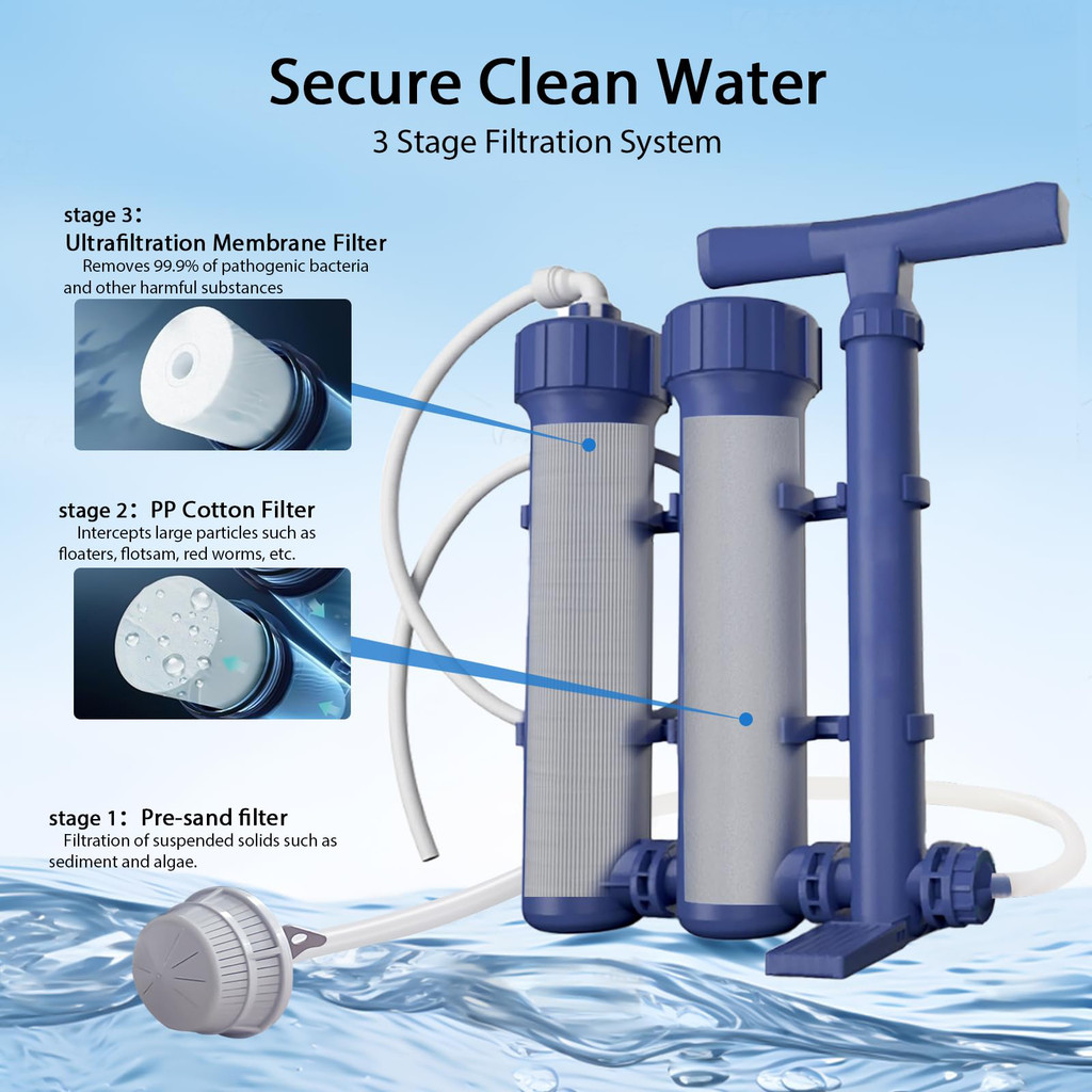 Drinking water filter outdoor water purifier portable water purifier handheld pressure filter