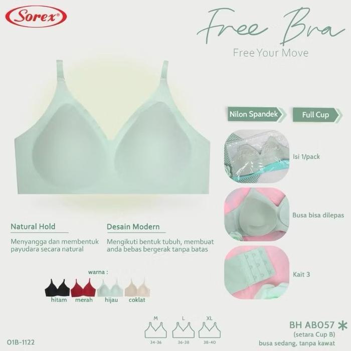 havr- Premiun Bra Ab057 Sorex Seamless - Bh Seamless Sorex Ab057 - 1 Pc Sorex Seamless Bra -