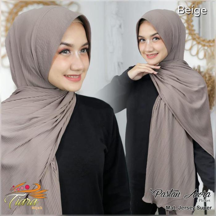Good Quality Jilbab Instan Pashmina Pastan Plisket Azora By Tyara Hijab Masker Muslim