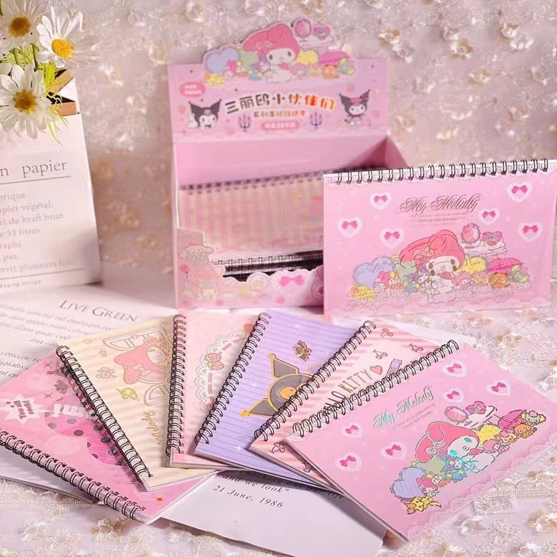 Sanrio Cartoon Cute Hand Book Coil Off Type Guka Sticker Student Hand Book Sticker Prize Kawaii Stat