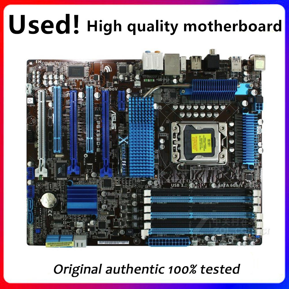 For P6X58D-E Used original motherboard Socket LGA 1366 DDR3 X58 X58M Desktop Motherboard