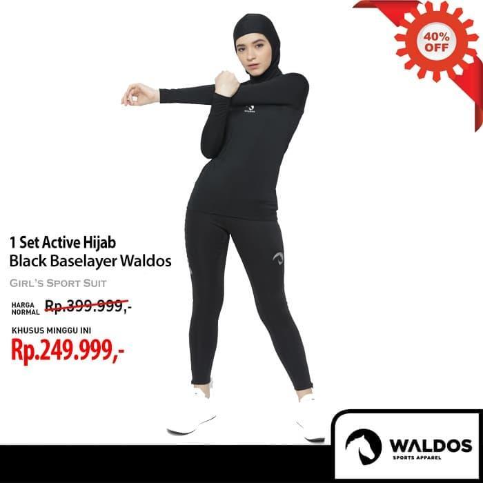 Terbaru - Setelan Active Hijab Baselayer Waldos Olahraga Sports