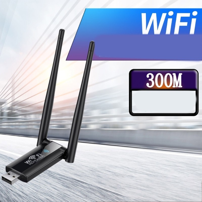 BELI SEKARANG Router pemanjang WiFi Repeater USB, penguat sinyal WiFi 2.4GHz 300Mbps untuk jarak jau