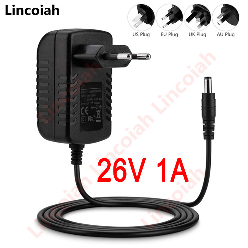 AC 100-240V to DC 26V 1A 1000ma 26W power adapter charger power