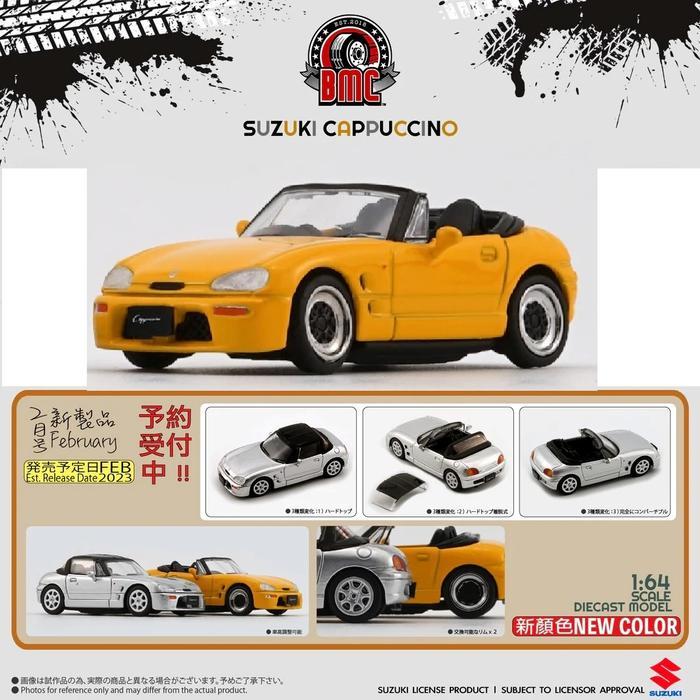 64B0261 - BM Creations 1/64 Suzuki Cappucino Yellow