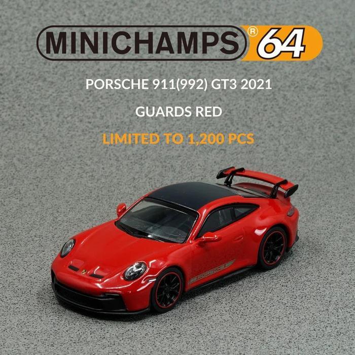 Minichamps 1/64 Porsche 911 (992) GT3 Guards Red -643061010