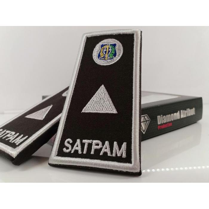 ASLI PANGKAT SATPAM PDH PELAKSANA SATU BORDIR TIMBUL KUALITAS TERBAIK READY STOCK