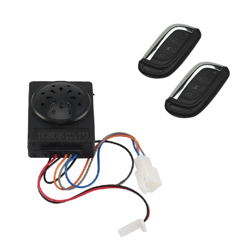36V-72V Electric Scooter Alarm System Dual Remote Control Security Moped Alarm Accessories