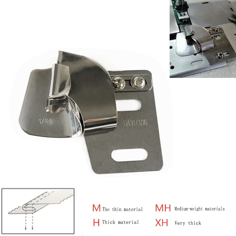 DAYU306 Double Needle Lap Seam Folder Buried After Clamp Cylinder T-shirt Picture Edge Flat-fell