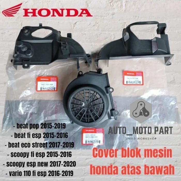 HONDA COVER BLOK MESIN ATAS & BAWAH BEAT FI ESP, BEAT POP, BEAT STREET, SCOOPY FI ESP, VARIO 110 FI