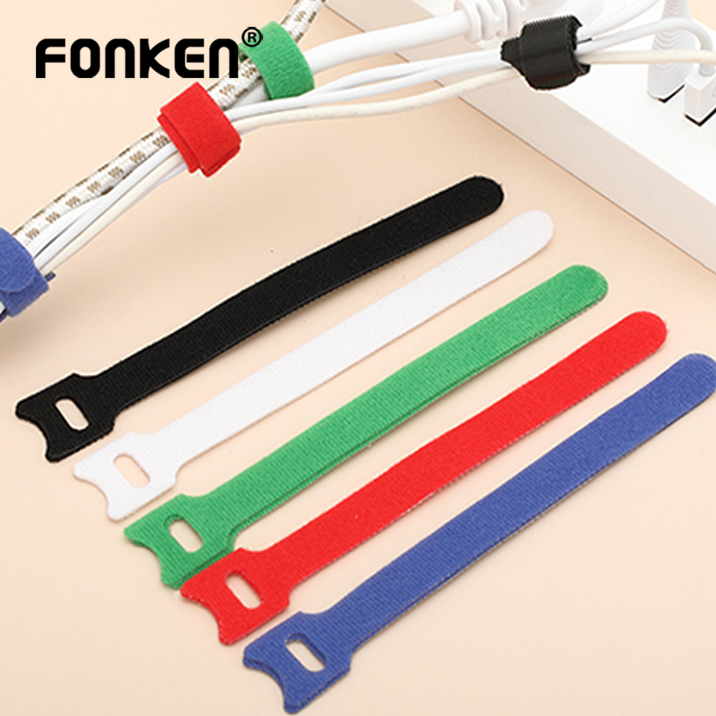 FONKEN 10/40pcs Cable Organizer Wire Winder 15*1.2cm USB Cable Management Clip For Earphone Holder M
