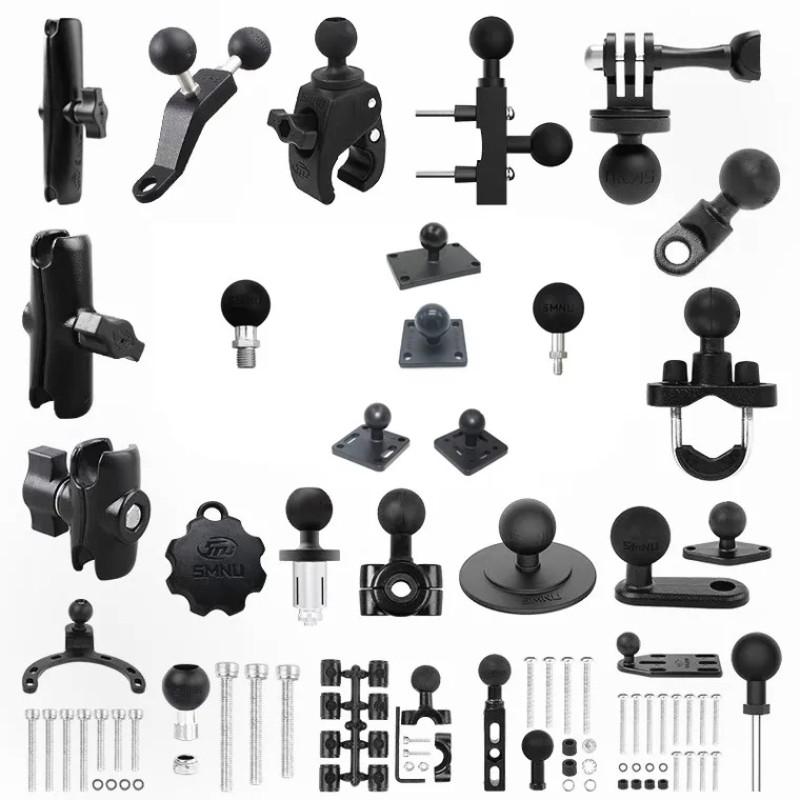 1 Inch Ball Head Motorcycle Base Stand for Garmin DSLR Gopro Xiaomi