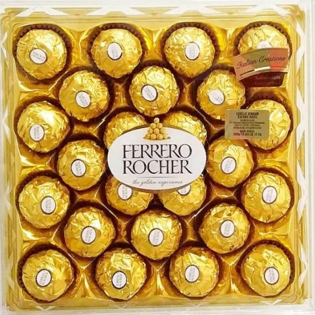 (ORIGINAL) HYA FERRERO ROCHER CHOCOLATE ISI 24 / FERRERO ROCHER CHOCOLATE T24 TERMURAH TERPOPULER