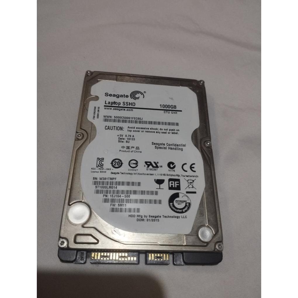 Hardisk Internal, Seagate, 1 TB, SATA, 2,5" (rusak, tidak bisa diakses)