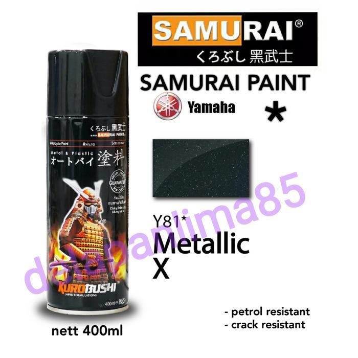 b44i- Samurai Paint Metalik X/Hitam Metalik/Cat Semprot/Pylox/Pilox/Pilok