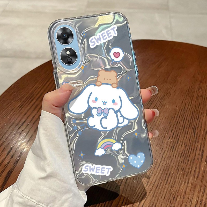 Casing Hp OPPO A17 OPPO A17K Case Casing Pola Anime manis HP Kasing Kasus ponsel transparan mewah Si