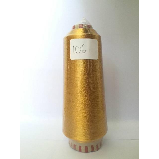 Benang Metalik Bordir / Benang Kodok / Benang Bordir Emas / Benang Rayon Bordir 100 gram Silver