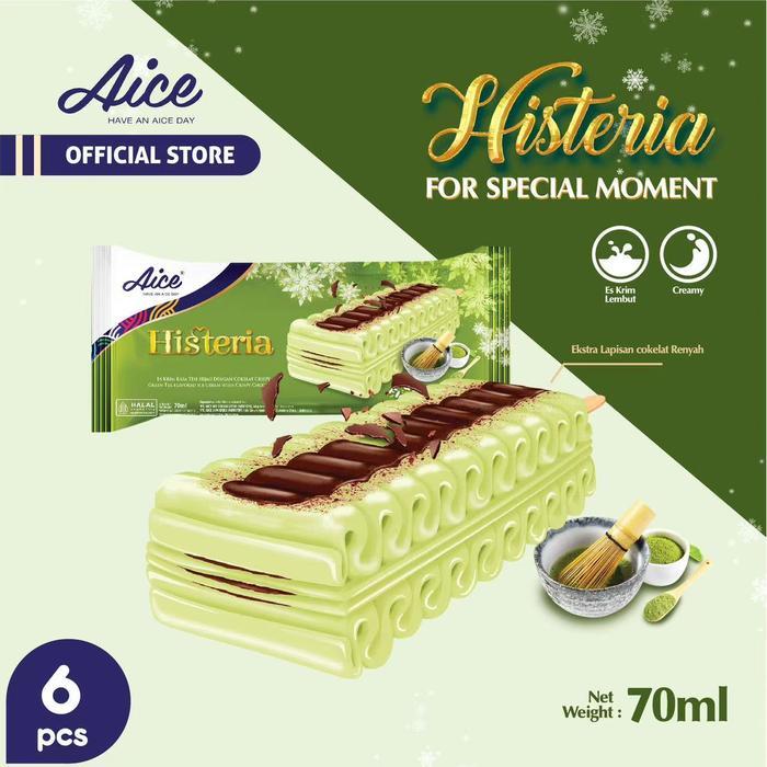 Aice Ice Cream Histeria Matcha For Special Moment isi 6pcs