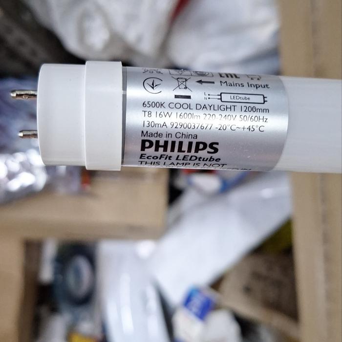 luxp- Lampu Tl Led 16 Watt Philips T8 Led Ecofit 120Cm Putih 765