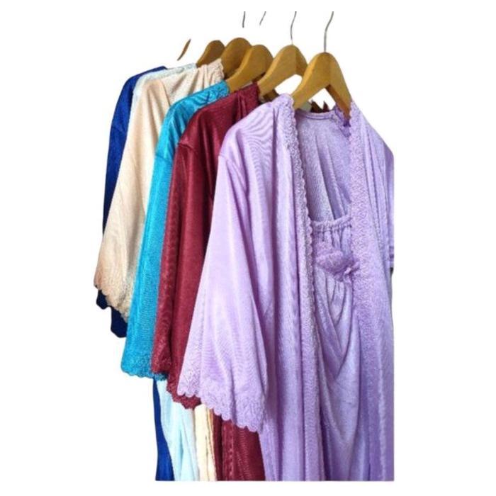 D1Xb1- Dress Kimono 2In1 Jumbo Satin