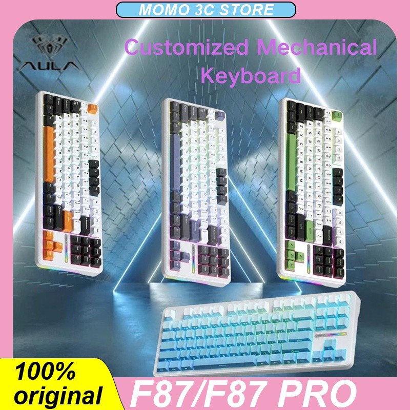 Aula F87/F87PRO Mechanical Keyboard 87 Key Hotswap 2.4g/Usb/Bluetooth Tri Mode Wireless/wired Custom