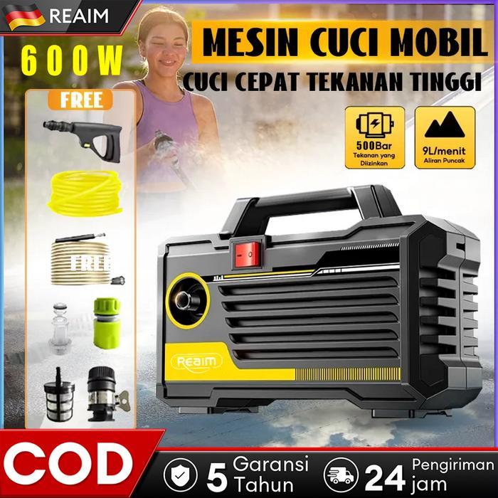 Reaim mesin cuci mobil mini mesin cuci mobil tekanan tinggi Alat steam cuci motor & mobil Jet